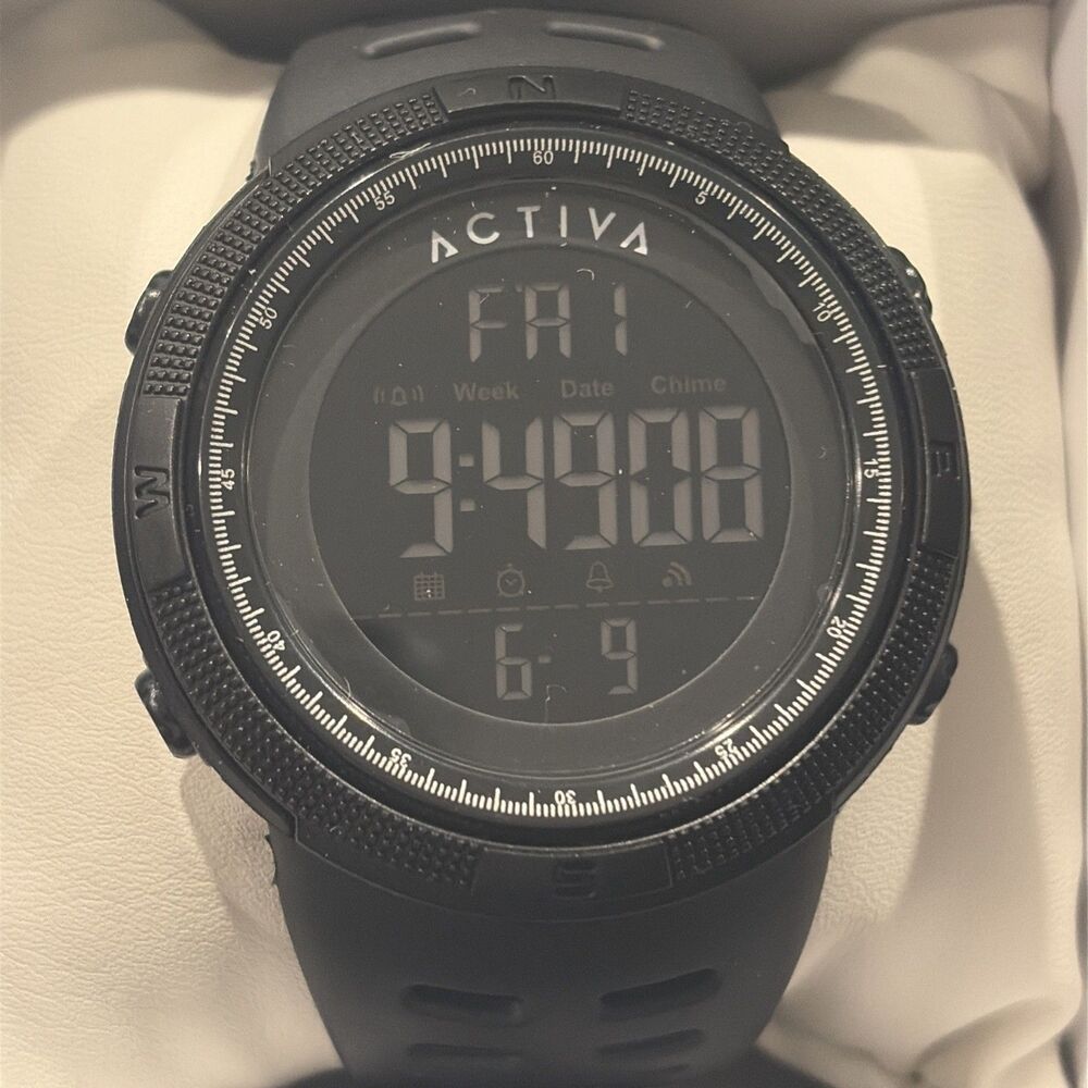 Activa x Invicta Digital Black Men’s Watch 50mm ACW1015-008